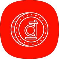Dong Line Curve Icon vector