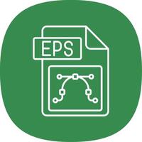 eps archivo formato línea curva icono vector