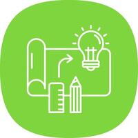 Design process Line Curve Icon vector