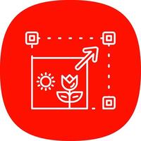 Resizing Line Curve Icon vector