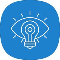 Vision Line Curve Icon vector
