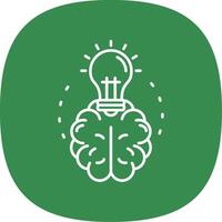 Brainstroming Line Curve Icon vector