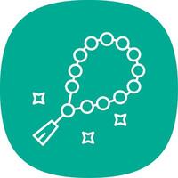 Beads Line Curve Icon vector