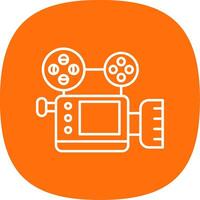 Video camera Line Curve Icon vector