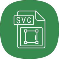 svg archivo formato línea curva icono vector