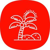 Oasis Line Curve Icon vector
