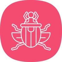 Scarab Line Curve Icon vector