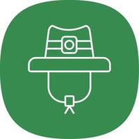 Hat Line Curve Icon vector
