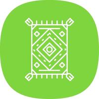 Rug Line Curve Icon vector