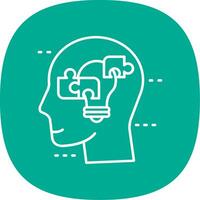 Solution Line Curve Icon vector