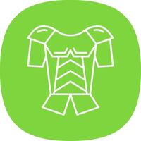 Armor Line Curve Icon vector