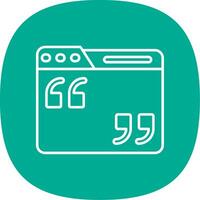 Quote Line Curve Icon vector