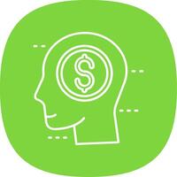 Greed Line Curve Icon vector