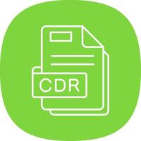 Cdr Line Curve Icon vector