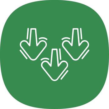 Decrease Line Curve Icon vector
