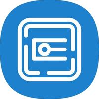 Endpoint Line Curve Icon vector