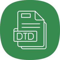 Dtd Line Curve Icon vector