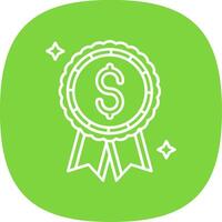 Reward Line Curve Icon vector