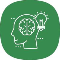 Intelligence Line Curve Icon vector