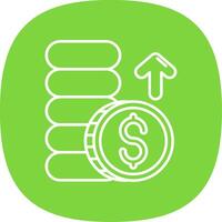 Profits Line Curve Icon vector