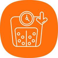 Weight Line Curve Icon vector