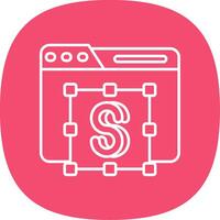 Text editor Line Curve Icon vector