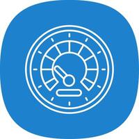 Speedometer Line Curve Icon vector