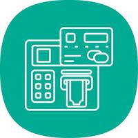 Atm Line Curve Icon vector