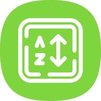 Alphabetical order Line Curve Icon vector