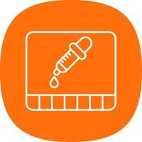 Dropper Line Curve Icon vector