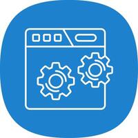 Web setting Line Curve Icon vector