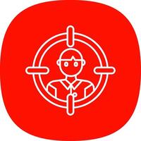 Target audience Line Curve Icon vector