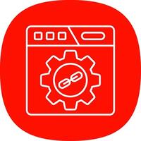 Backlink Line Curve Icon vector