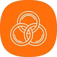 Cmyk Line Curve Icon vector