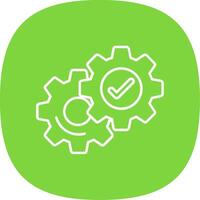 Setting Line Curve Icon vector