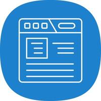 Article Line Curve Icon vector