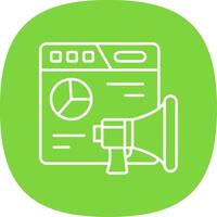 Marketing Line Curve Icon vector