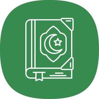 Quran Line Curve Icon vector