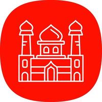 Mosque Line Curve Icon vector