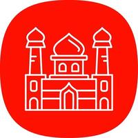 Mosque Line Curve Icon vector