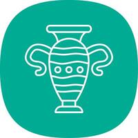 Vase Line Curve Icon vector