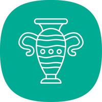 Vase Line Curve Icon vector