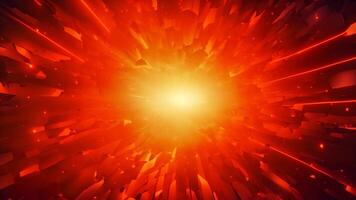 AI generated abstract 3d illustration of a starburst with sparks and rays, Abstract geometric background. Explosion power design with crushing surface, AI Generated video