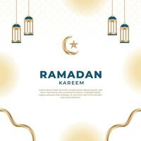 Ramadan banner background simple ramadan banner vector