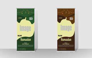 Ramadan special food rollup banner template vector