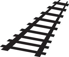 Train track design. Black railway track design. vector