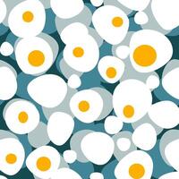 Abstract seamless pattern with egg shapes. Could be used as kitchen wrapping, wallpaper, print vector