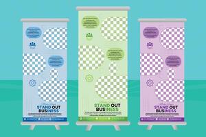 Roll up banner stand template design, banner template,business flyer, display, x-banner, flag-banner, vector