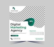 digital marketing agency flyer template with yellow and gray color scheme vector