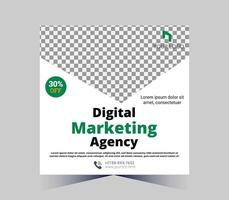 digital marketing agency flyer template with yellow and gray color scheme vector